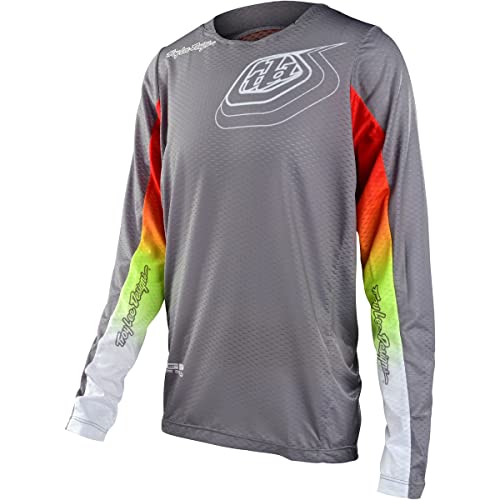 Troy Lee Designs 2023 Youth GP Air Jersey - Richter (LARGE) (SILVER/FIRE)