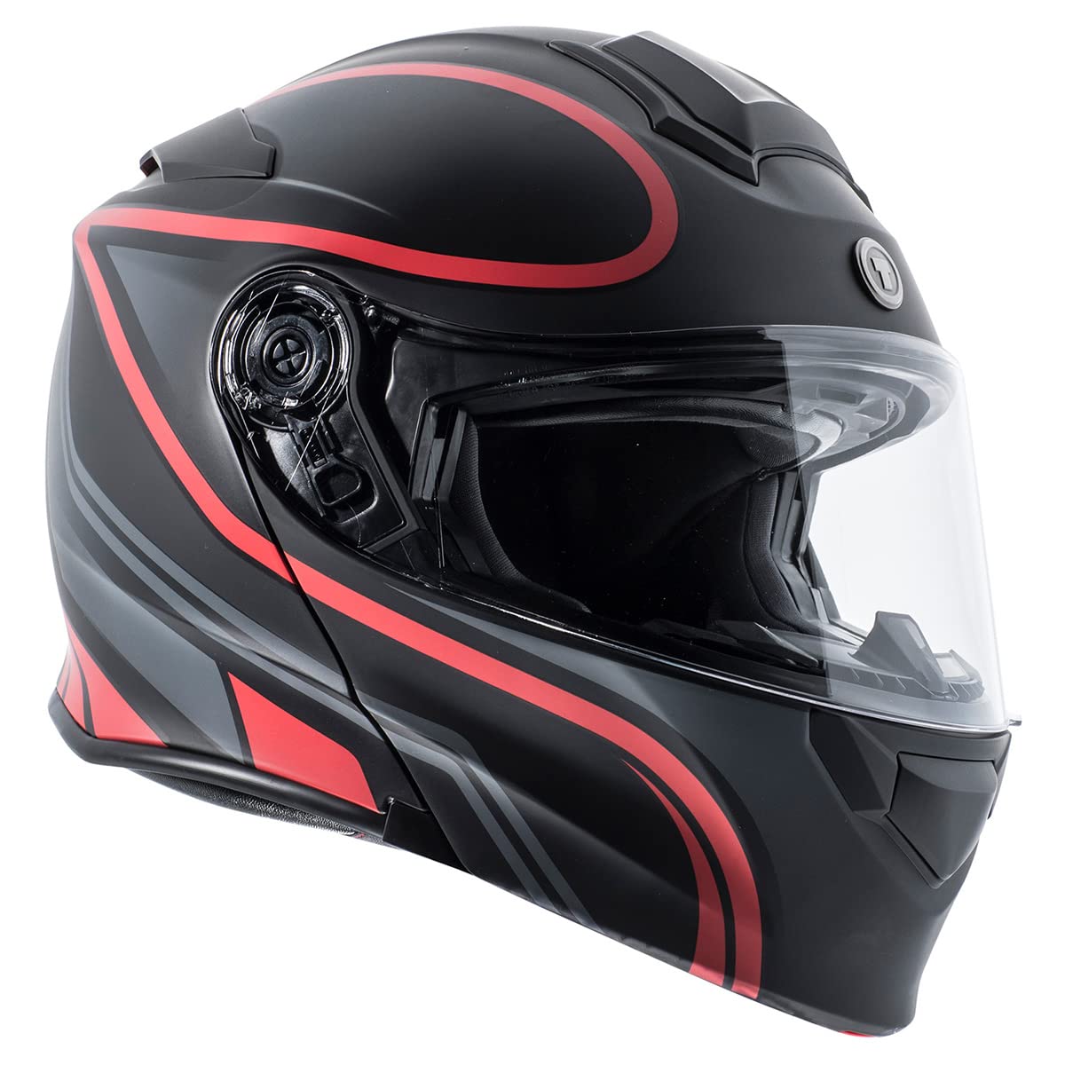 TORC T28B Bluetooth Integrated Motorcycle Helmet (Vapor Red) - XS