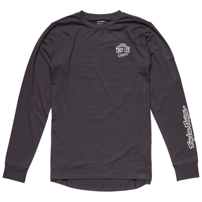 Troy Lee Designs Adult Ruckus Long Sleeve Ride Tee Bolts (Carbon)