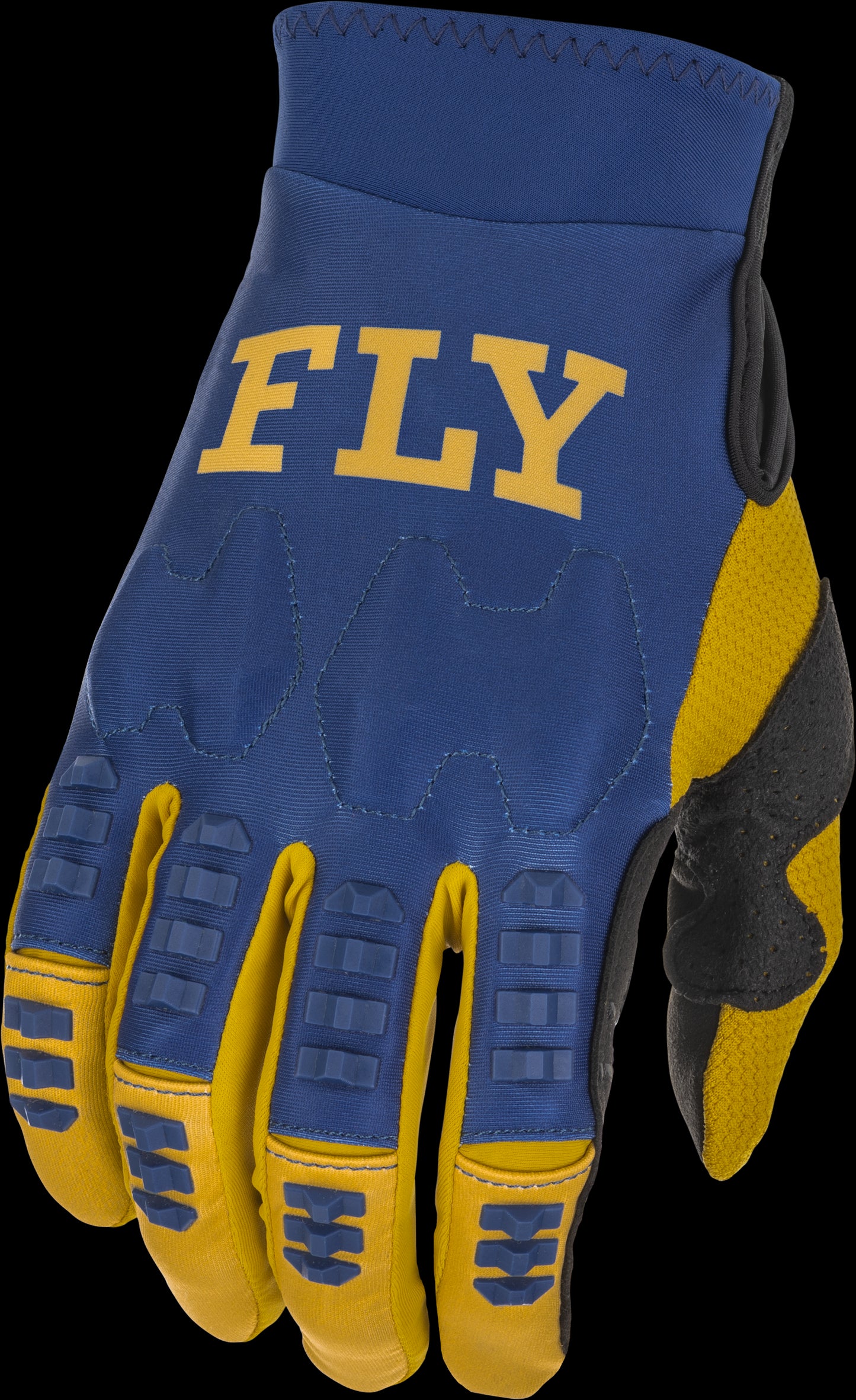 Fly Racing Adult Evolution DST Gloves (Navy/White/Gold) - 3XL