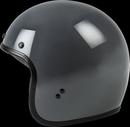 Highway 21 Motorcycle .38 Open Face Retro Helmet (Grey) - XL