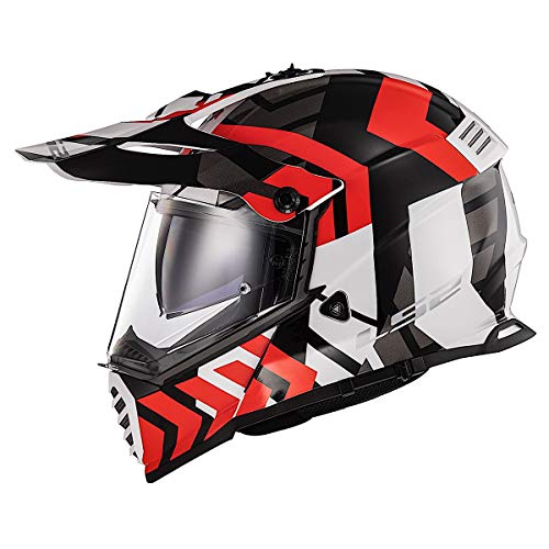 LS2 Helmets Blaze Xtreme Adventure Helmet (Red/Black/White - X-Small)