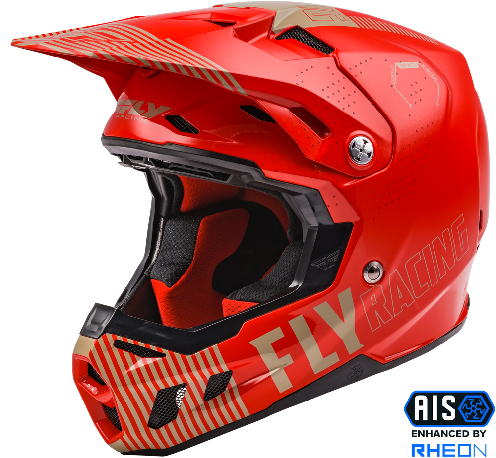 Fly Racing Formula CC Primary Helmet (Red/Khaki) - Small