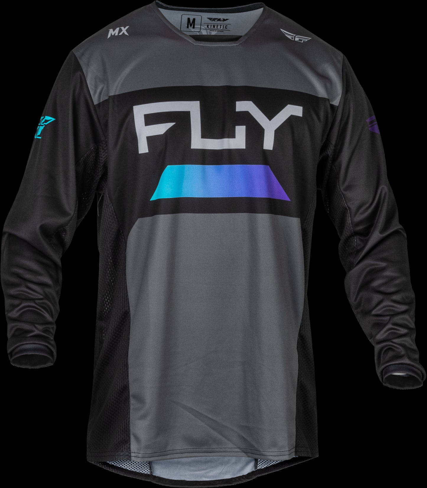 Fly Racing Kinetic Reload Jersey (Charcoal / Black / Blue) - 2XL