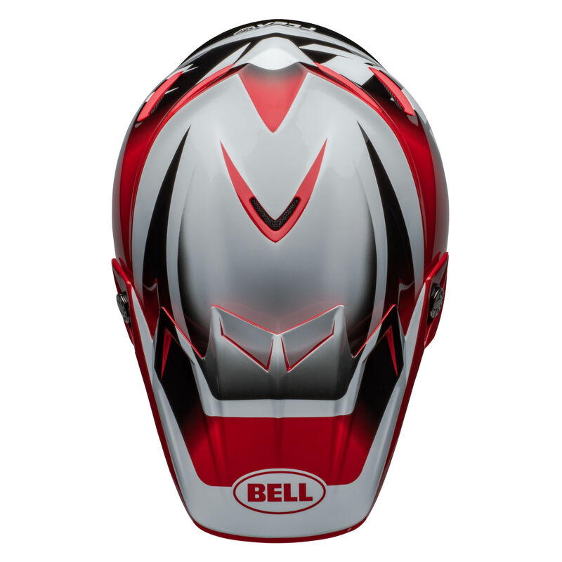 Bell Moto-9S Flex Helmets (Rail Gloss Red/White)