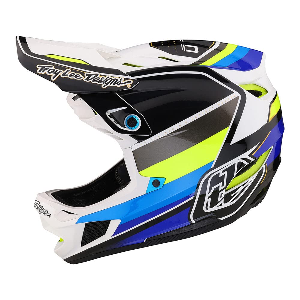 Troy Lee Designs D4 Composite Reverb Full Face Mountain Bike Helmet (White/Blue)