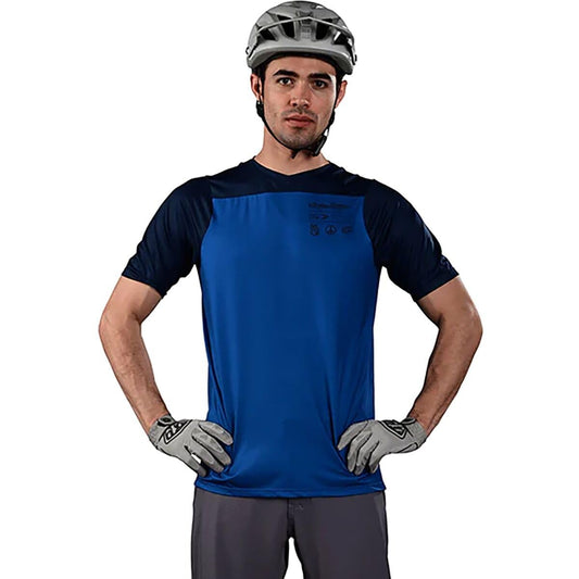 Troy Lee Designs Skyline Short Sleeve Jersey (Blue) - Small