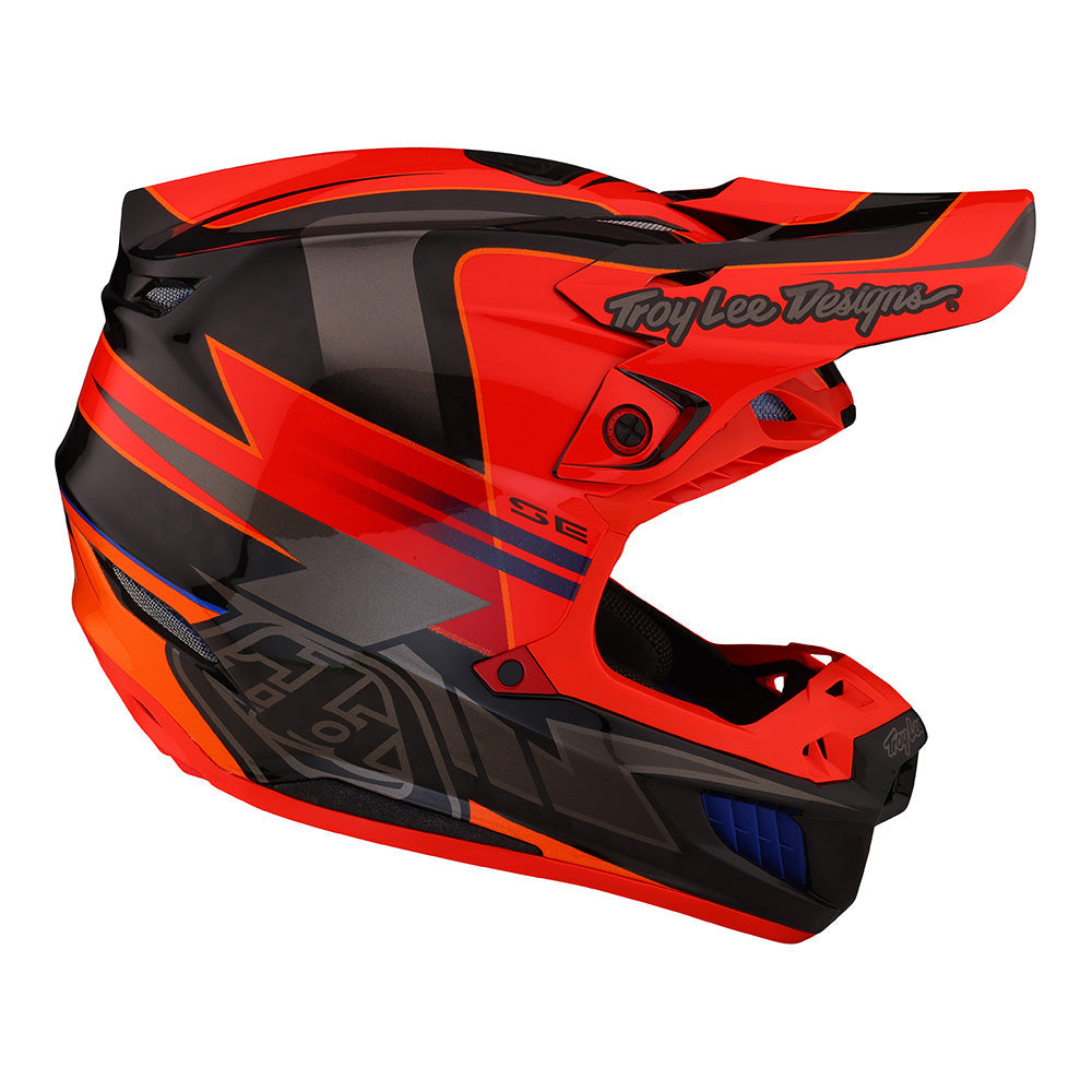 Troy Lee Designs Adult SE5 Carbon MX Helmet W/MIPS (Saber Rocket Red, X-Small)