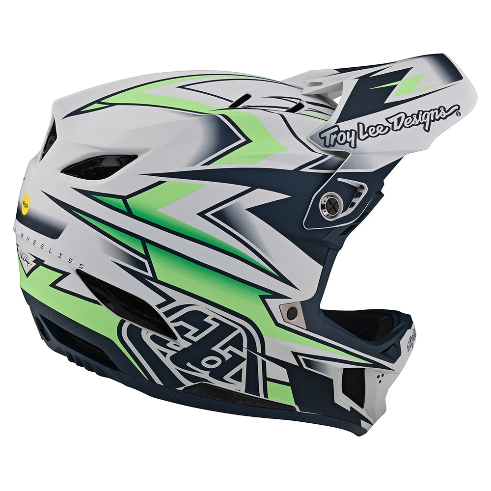 Troy Lee Designs D4 Composite Full Face Mountain Bike Helmet (Volt White)