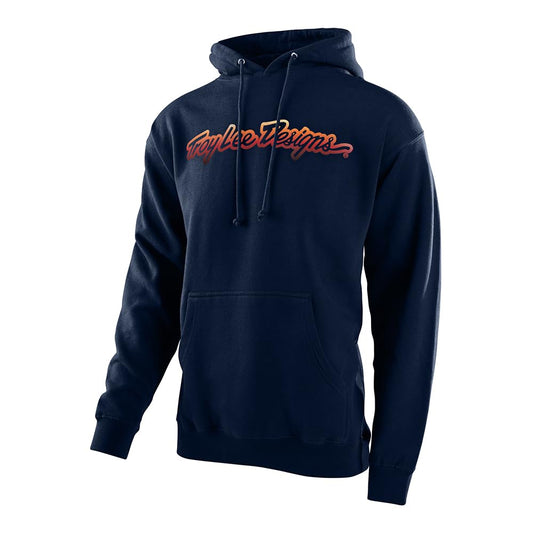 Troy Lee Designs Men's Motocross/Bike Racing Pullover Hoodie (Signature Navy)