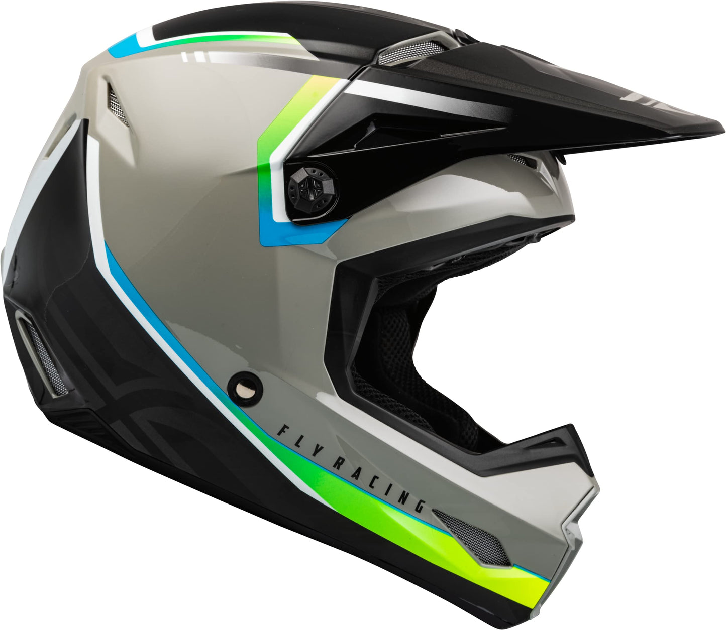 Fly Racing Kinetic Vision Helmet (Grey / Black) - Youth Small