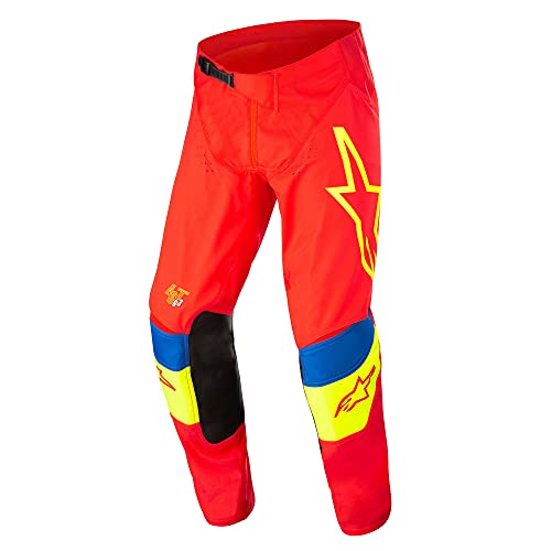 Alpinestars Techstar Quadro Motocross Pants (Bright Red/Yellow Fluo/Blue)