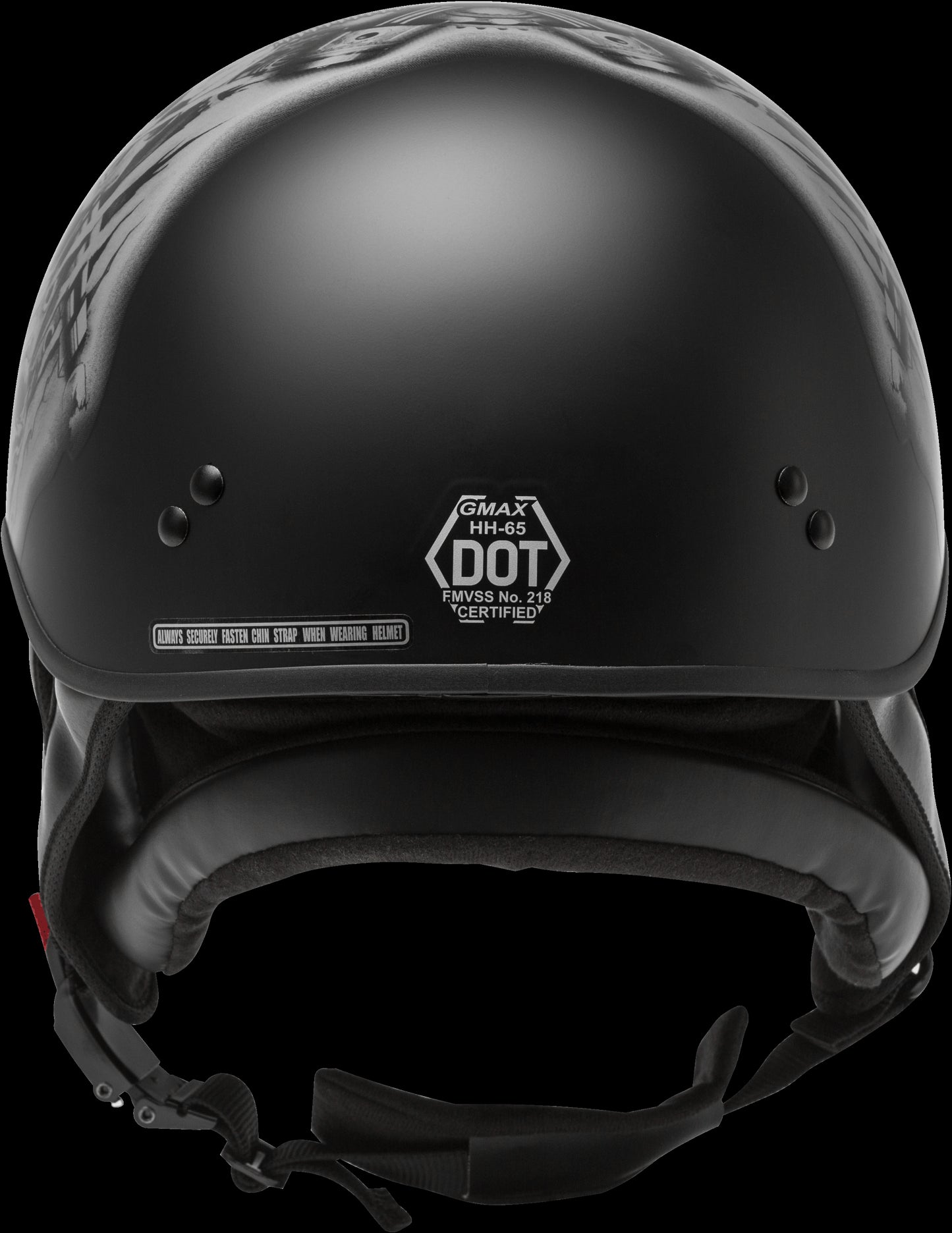 GMAX HH-65 Tormentor Naked Half Helmet (Matte Black/Silver)