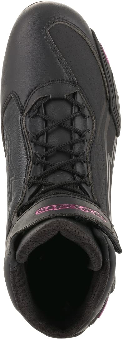 Alpinestars Women's Stella Faster 3 Motorcycle Shoes (Black/Fuchsia) - Size US 11