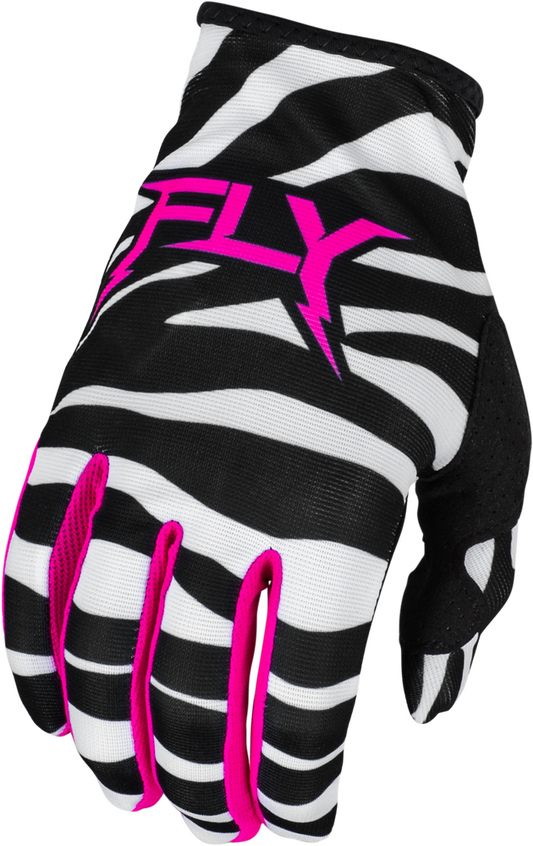 Fly Racing 2024 Adult Lite Uncaged MX Gloves (Black/White/Neon Pink)