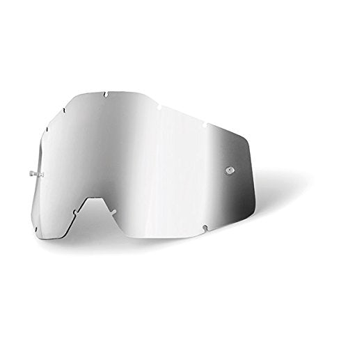 100% Goggle Replacement Lens (Anti-Fog-Silver Mirror) Works w/ Racecraft 1, Accuri 1, Strata 1 Goggles