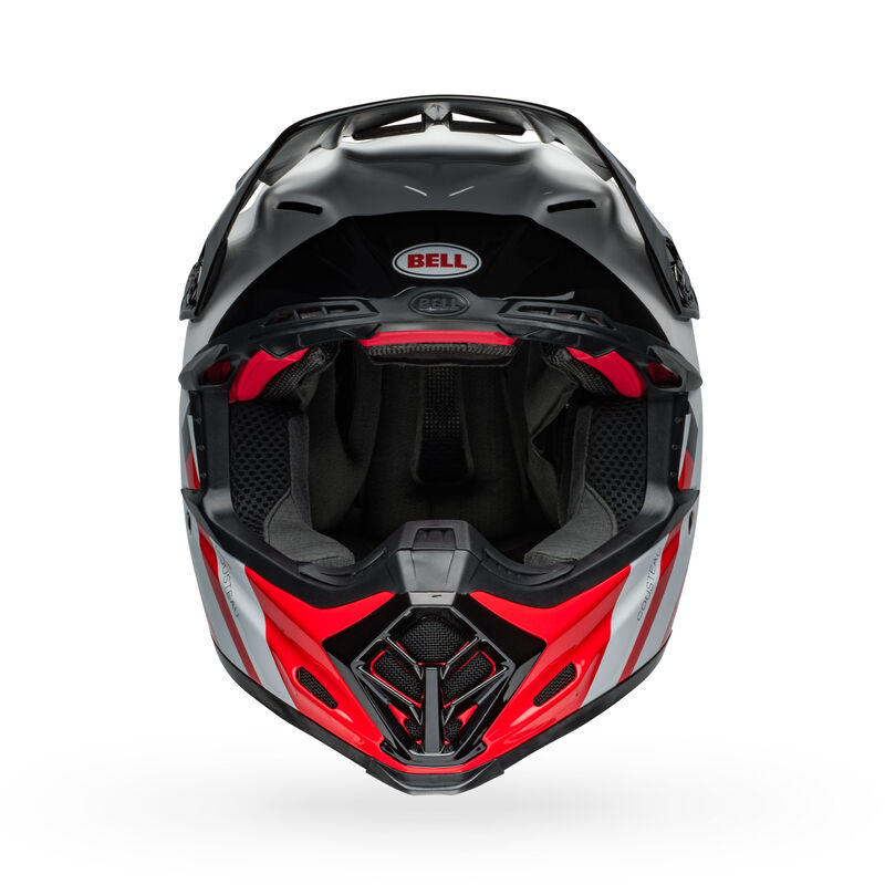 Bell Moto-9S Flex Helmets (Hello Cousteau Stripes Gloss White/Red)