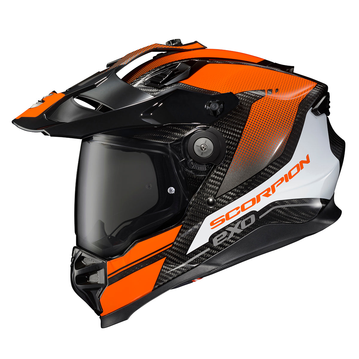 ScorpionEXO XT9000 Carbon Fiber Adventure Helmet (Trailhead Graphic Orange)