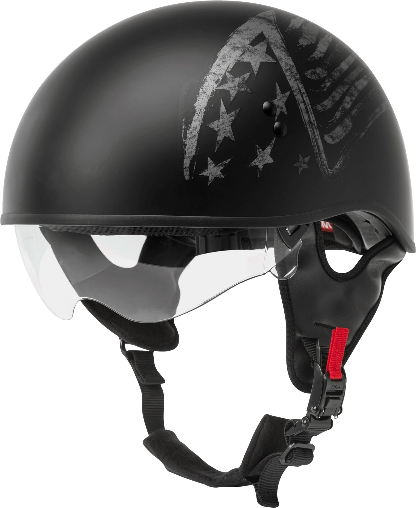 GMAX HH-65 Bravery Half Helmet (Matte Black/Gray) - XS