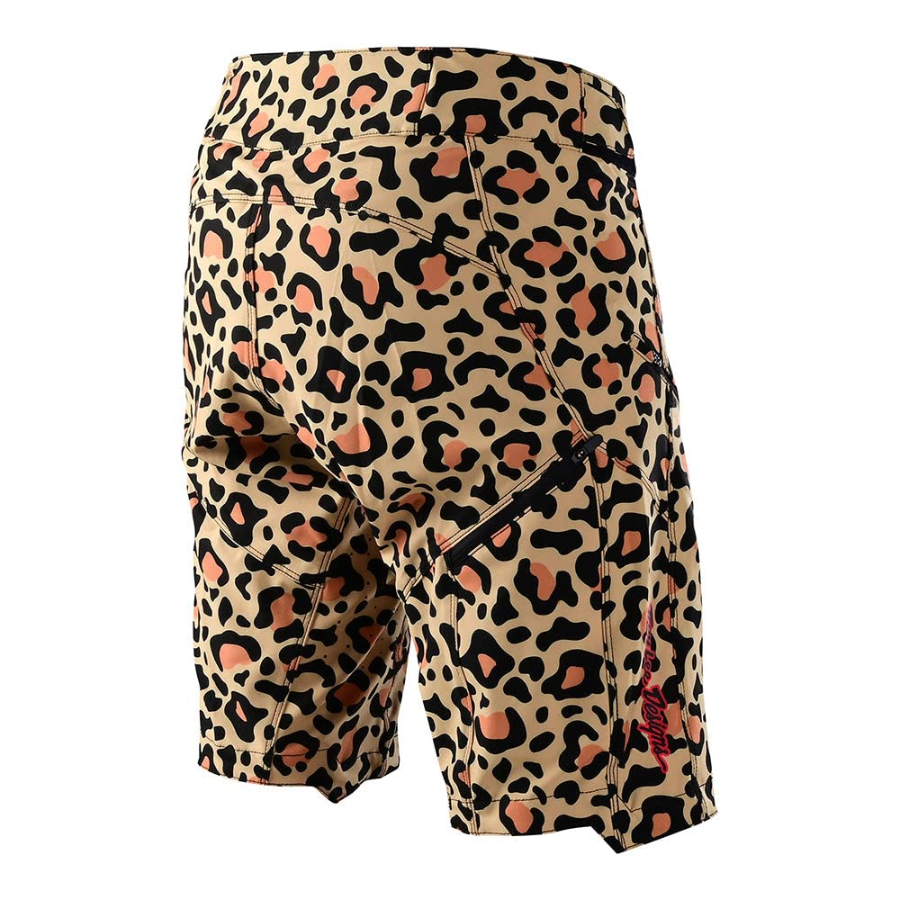 Troy Lee Designs Womens Lilium MTB Bicycle Shorts W/Liner (Leopard Bronze)