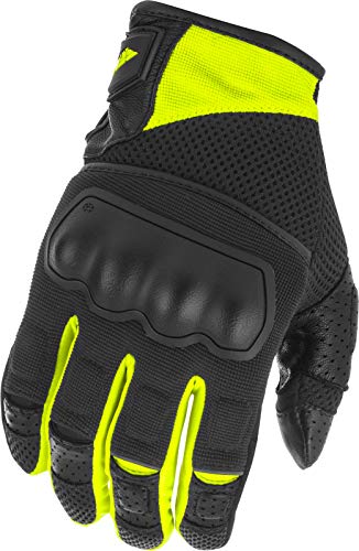 FLY Racing Adult Coolpro Force Motorcycle Gloves (Black/Hi-Vis Yellow)