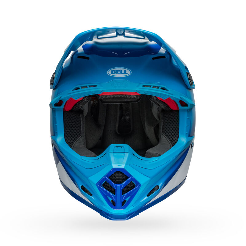 Bell Moto-9S Flex Helmets (Rail Gloss Blue/White)