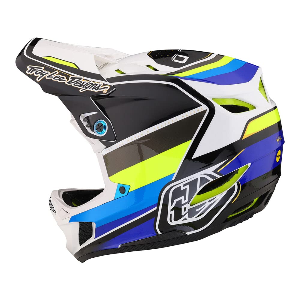 Troy Lee Designs D4 Composite Reverb Full Face Mountain Bike Helmet (White/Blue)