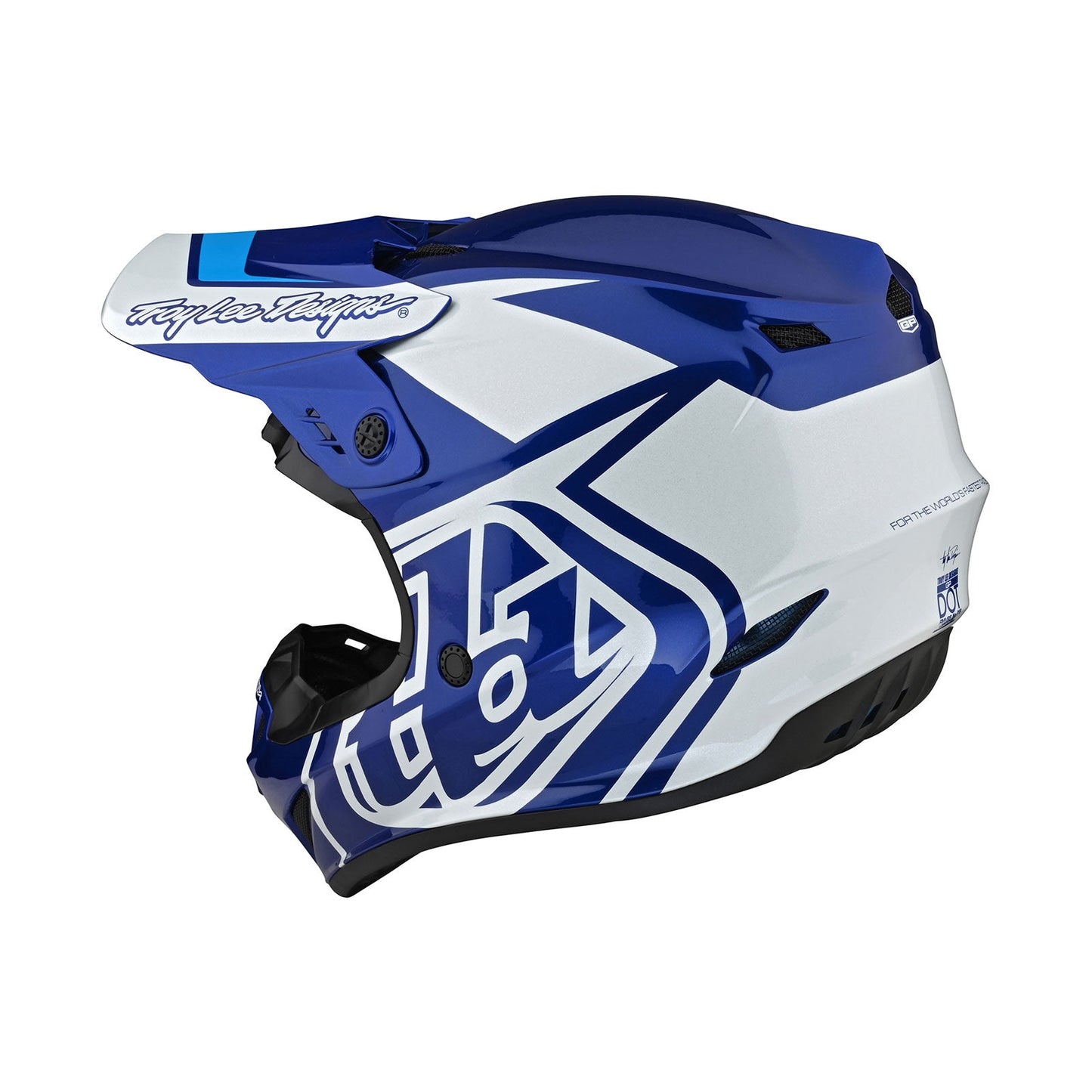 Troy Lee Designs GP Overload Adult Motocross Helmet - (Blue/White)