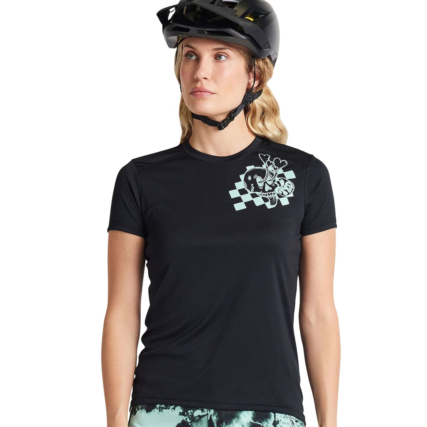 Troy Lee Designs Womens Short Sleeve Lilium Jersey (Micayla Gatto Black)