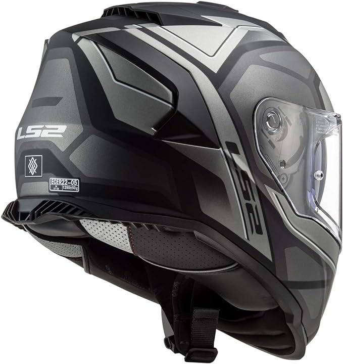 LS2 Assault Petra Full Face Motorcycle Helmet W/SunShield (Matte Black/Graphite/Gray)