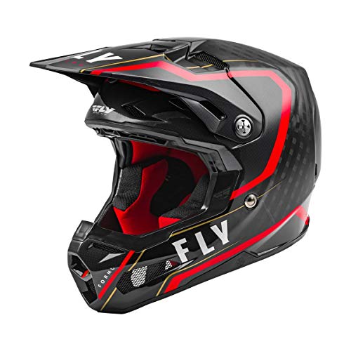 Fly Racing Formula Carbon Axon Helmet (Black / Red / Khaki) - 2XL