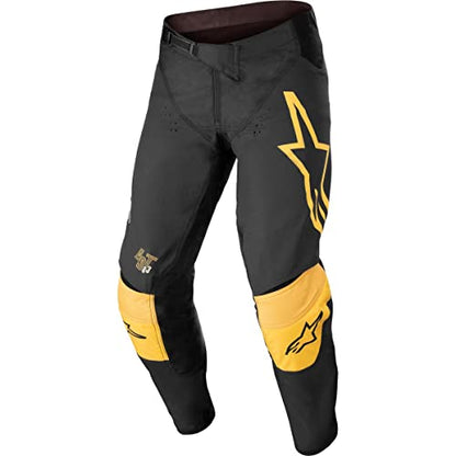 Alpinestars Techstar Factory Motocross Pants (Black/Yellow/Tangerine)