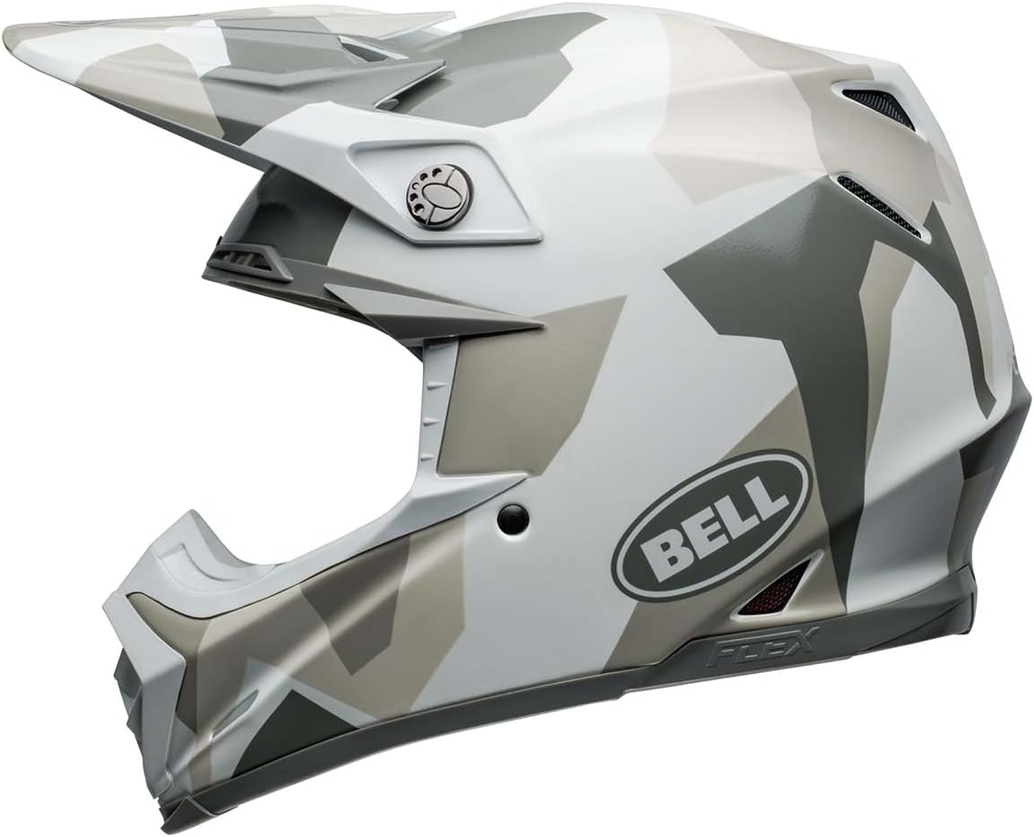 Bell Moto-9S Flex Helmets (Rover Gloss White Camo) - Large