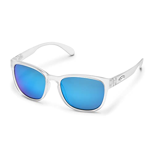 Suncloud Loveseat Polarized Sunglasses, Matte Crystal/Polarized Blue Mirror