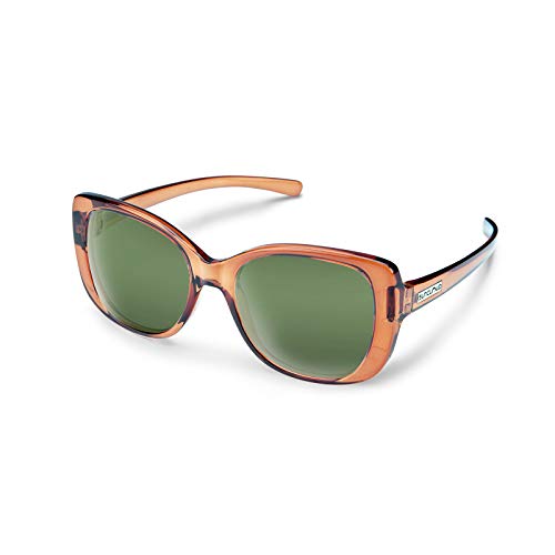 Suncloud Beyond Polarized Sunglasses, Transparent Brown/Polarized Gray Green, one Size