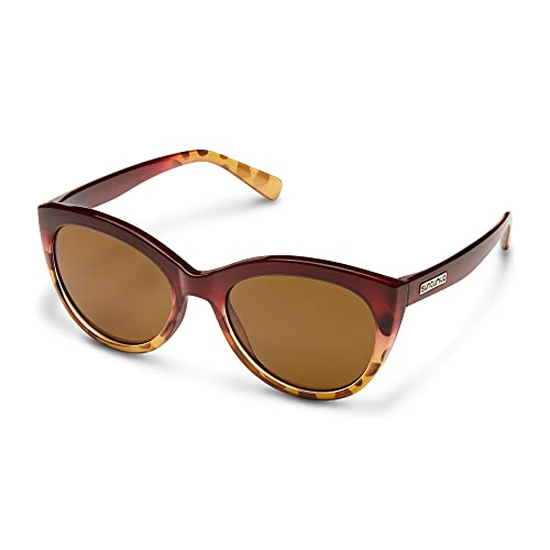 Suncloud Cityscape Polarized Sunglasses,Raspberry Tortoise Fade/Polarized Brown,One Size