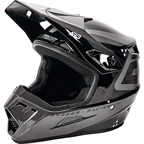 Answer Adult Off-Road Motorcycle Helmet (Black/Gravel) (Medium)