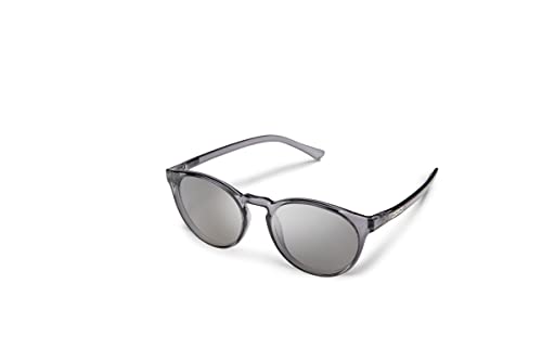 Suncloud Metric Polarized Sunglasses, Transparent Gray/Polarized Silver Mirror, one Size