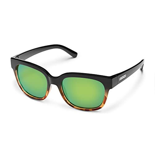 Suncloud Affect Polarized Sunglasses, Havana Gradient/Polarized Green Mirror,One Size