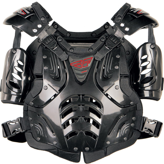 Fly Racing Adult Convertible II Roost Deflector / MX Chest Protector (Black)