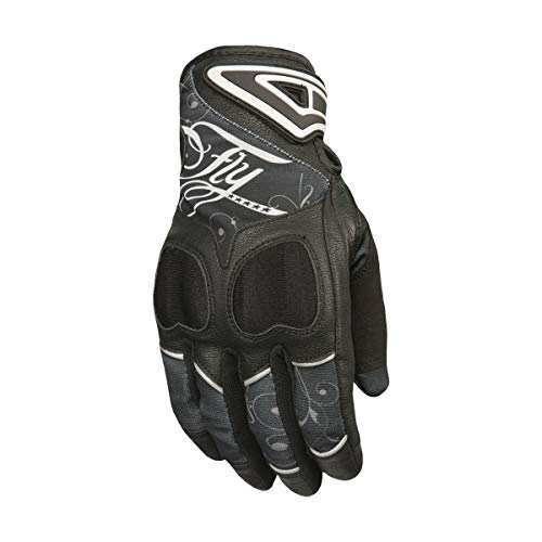 FLY Racing Women's Venus Motorcycle Gloves (Black/Grey)