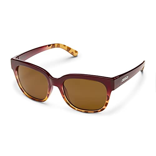 Suncloud Affect Polarized Sunglasses, Raspberry Tortoise Fade/Polarized Brown, One Size