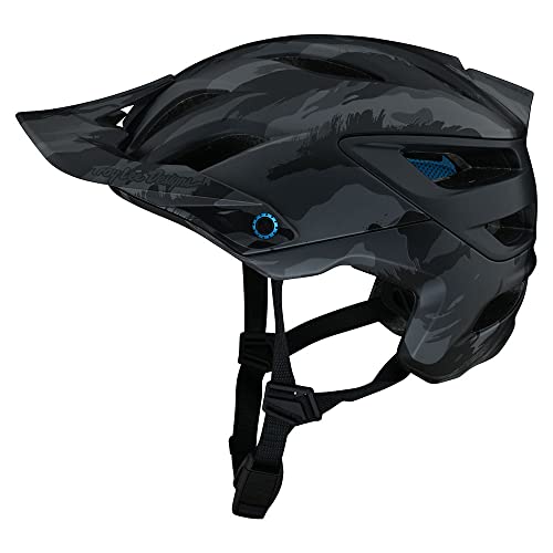 Troy Lee Designs A3 Adult Mountain Bike Helmet MIPS EPP EPS Premium Lightweight 16 Vents 3-way Adjustable Detachable Visor All Mountain Enduro Gravel Trail BMX Off-Road MTB - Brushed Camo Blue, XL/XXL